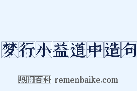 梦行小益道中造句是什么意思的图片